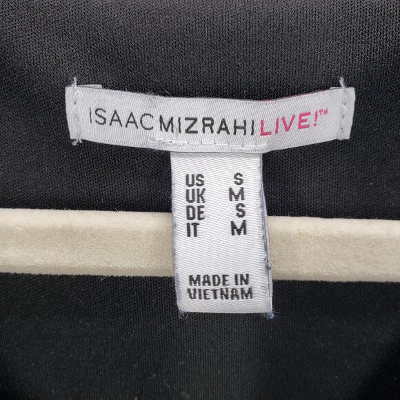 Isaac Mizrahi Women's Black Gold Velvet Burnout Faux Wrap Dress Size Small - Picture 8 of 14